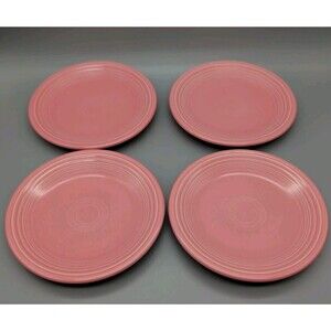 4 Fiestaware Fiesta Rose Pink Salad Plates Lunch Dessert